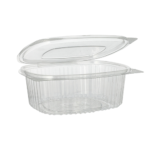 Product foto van R-PET saladeschalen met deksels transparant set van 50 750ml