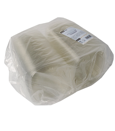 Product foto van R-PET saladeschalen met deksels transparant set van 50 750ml