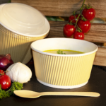 Product foto van R-PET soepbeker deksels rond 13