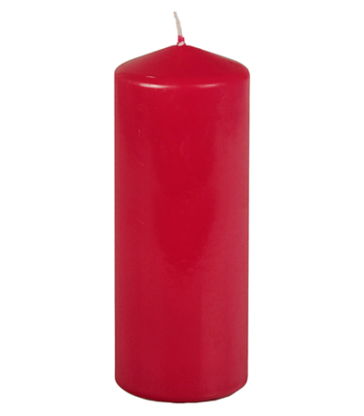 Product foto van Robijnrode stompkaars 69mm x 180mm