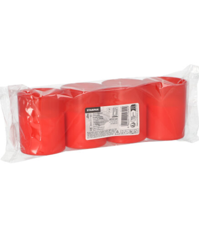 Product foto van Rode kaarsenhouder set van 4