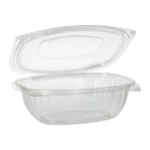 Product foto van Saladeschalen PLA glashelder set van 50 1l