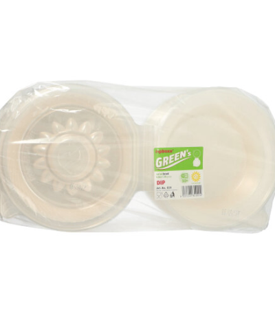 Product foto van Saladeschalen PP met deksels set van 25 950ml