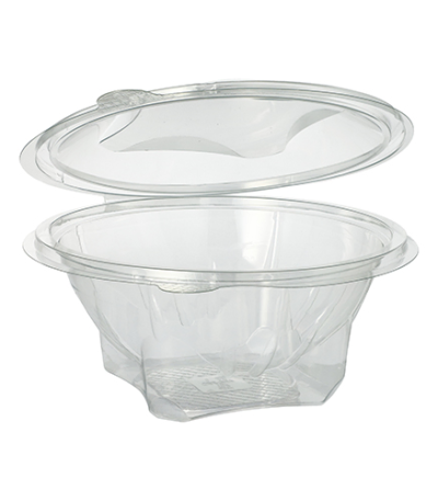 Product foto van Saladeschalen R-PET glashelder 750ml set van 50