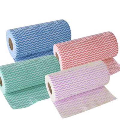 Product foto van Schoonmaakdoekjes geperforeerd assorti kleuren set van 50