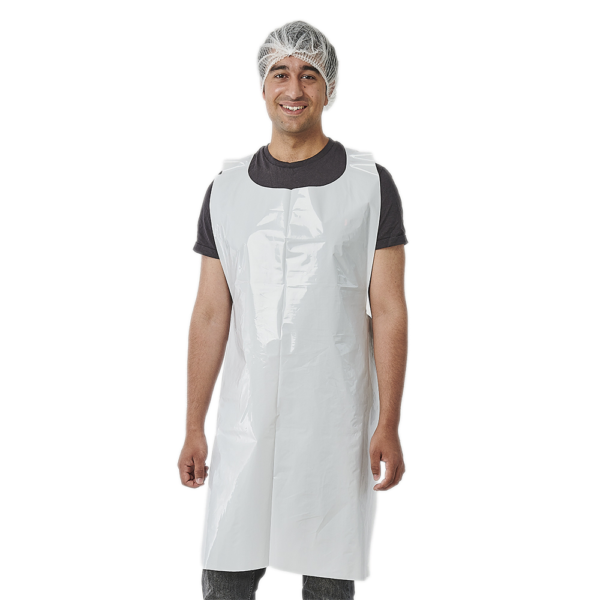 Product foto van Schorten LDPE wit extra sterk set van 25 WORK-INN