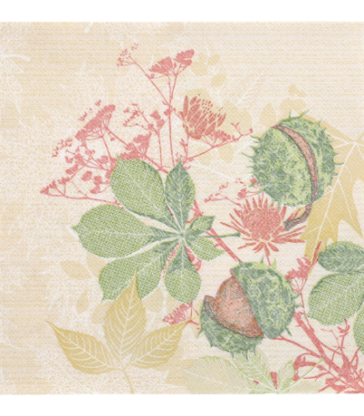 Product foto van Servetten 1/4 vouw Autumn Leaves set van 50 40x40cm
