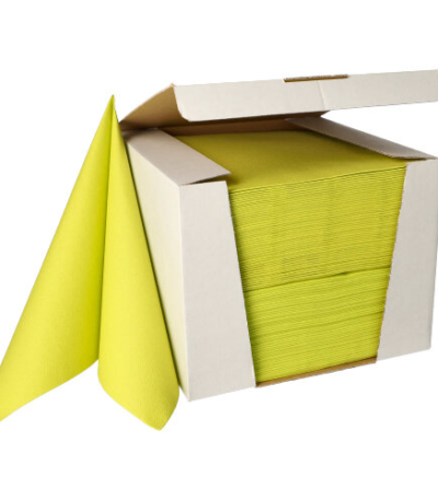Product foto van Servetten 1/4 vouw lime set van 100 ROYAL Collection
