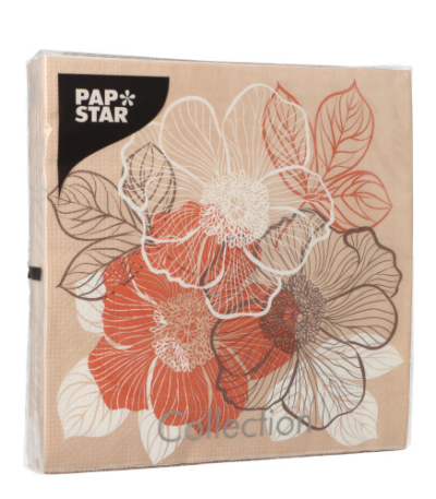 Product foto van Servetten 3-laags 33cm x 33cm Bouquet set van 20