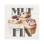Product foto van Servetten 3-laags 33cm x 33cm Muffin set van 20