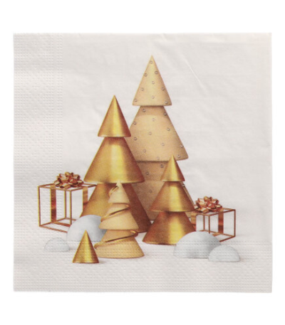 Product foto van Servetten 3-laags 33cm x 33cm Scene de Noel set van 20