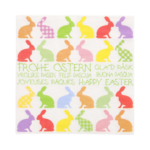 Product foto van Servetten 3-laags 33x33 cm Colourful Bunnies set van 20