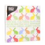 Product foto van Servetten 3-laags 33x33 cm Colourful Bunnies set van 20