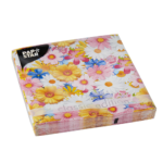 Product foto van Servetten 3-laags 33x33 cm Daisies Mix set van 20