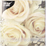 Product foto van Servetten 3-laags 33x33 cm Royal Flower set van 20