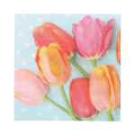 Product foto van Servetten 3-laags 33x33cm Bella Tulipa set van 20
