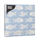 Product foto van Servetten 3-laags 33x33cm Fish set van 20