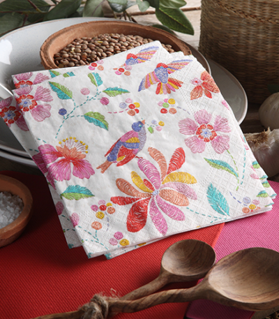 Product foto van Servetten 3-laags Brasil set van 20