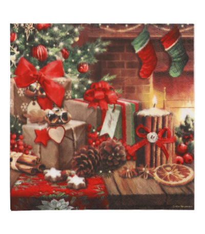 Product foto van Servetten 3-laags Cozy Christmas set van 20