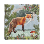 Product foto van Servetten 3-laags Fox Portrait 33x33cm set van 20