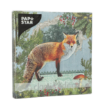 Product foto van Servetten 3-laags Fox Portrait 33x33cm set van 20