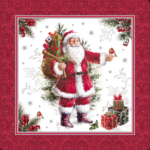 Product foto van Servetten 3-laags HoHoHo 40x40cm set van 20