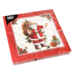 Product foto van Servetten 3-laags HoHoHo 40x40cm set van 20