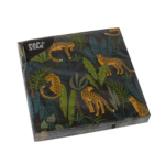 Product foto van Servetten 3-laags Leopard 33x33cm set van 20