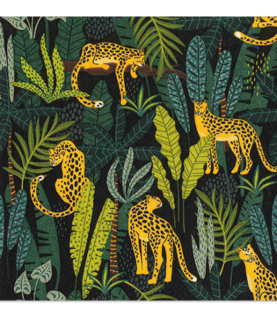 Product foto van Servetten 3-laags Leopard 33x33cm set van 20