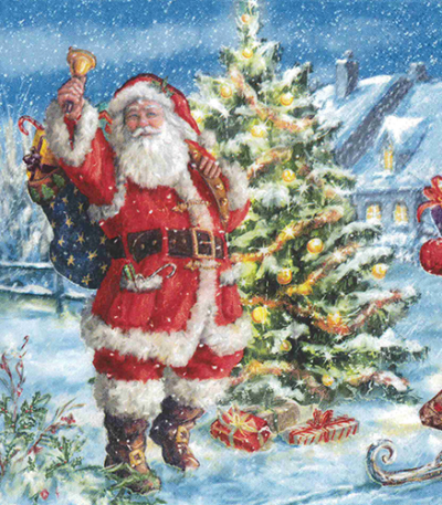 Product foto van Servetten 3-laags Tomten set van 20