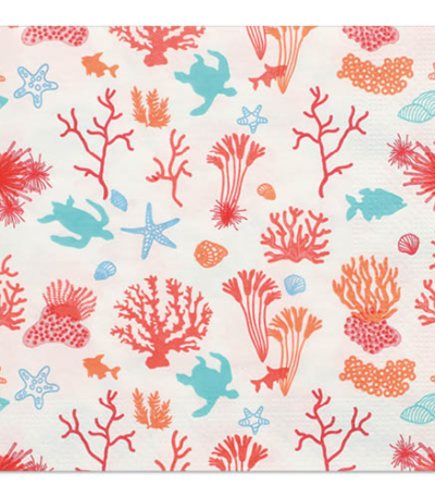 Product foto van Servetten 3-laags Under the Sea 33cm set van 20