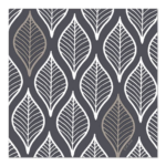 Product foto van Servetten 3-laags donkergrijs set van 30 Leafy