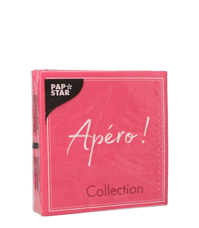 Product foto van Servetten 3-laags fuchsia set van 20 Apero