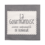 Product foto van Servetten 3-laags grijs La Gourmandise set van 20