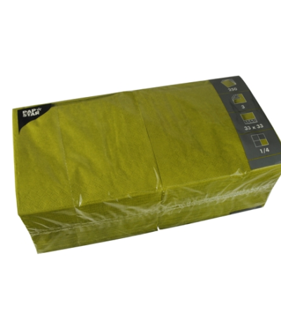 Product foto van Servetten 3-laags olijfgroen set van 250