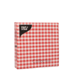 Product foto van Servetten 3-laags rood Vichy Karo set van 20