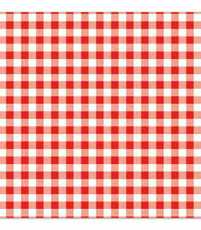 Product foto van Servetten 3-laags rood set van 30 Vichy Karo