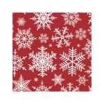 Product foto van Servetten 3-laags sneeuwvlokken 25cm x 25cm set van 20