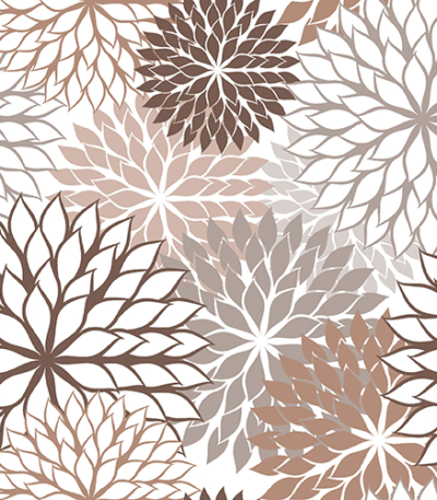 Product foto van Servetten 3-laags taupe Floralies set van 20