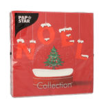 Product foto van Servetten 3-laags wit set van 20 Noel Enneige