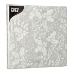 Product foto van Servetten 3-laags zilver set van 20 Houx et Gui