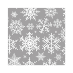 Product foto van Servetten 3-laags zilver set van 20 Snowflakes
