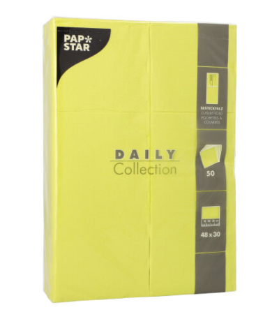 Product foto van Servetten DAILY Collection lime set van 50 48x30cm