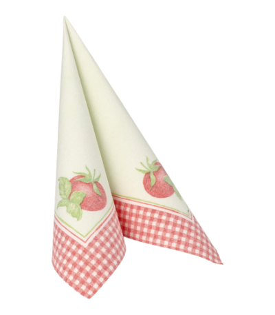 Product foto van Servetten "ROYAL Collection" Tomato set van 50