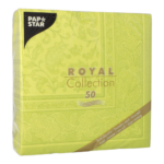 Product foto van Servetten "ROYAL Collection" lime set van 50 40x40cm