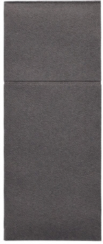 Product foto van Servetten airlaid antraciet met bestekzakjes set van 100 Premium