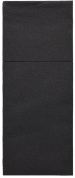 Product foto van Servetten airlaid zwart set van 100 Premium met bestekvouw