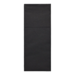 Product foto van Servetten airlaid zwart set van 100 Premium met bestekvouw