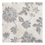 Product foto van Servetten antraciet 40x40 cm set van 50 ROYAL Collection Flowers