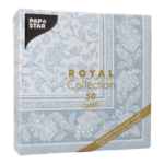 Product foto van Servetten arctisch blauw 40x40cm set van 50 Ornaments